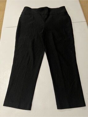 VERSONA Womens Black Crop  Stretch Pants 12